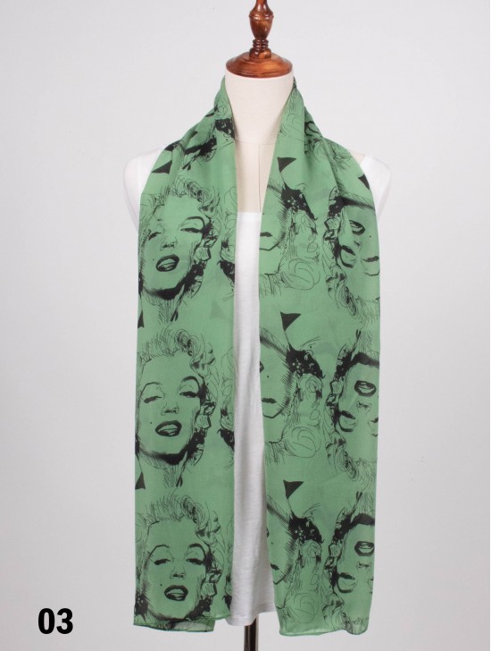 MARILYN MONROE, SILKY SCARF